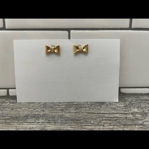 Kate Spade Gold All Wrapped Up Bow Stud Earrings